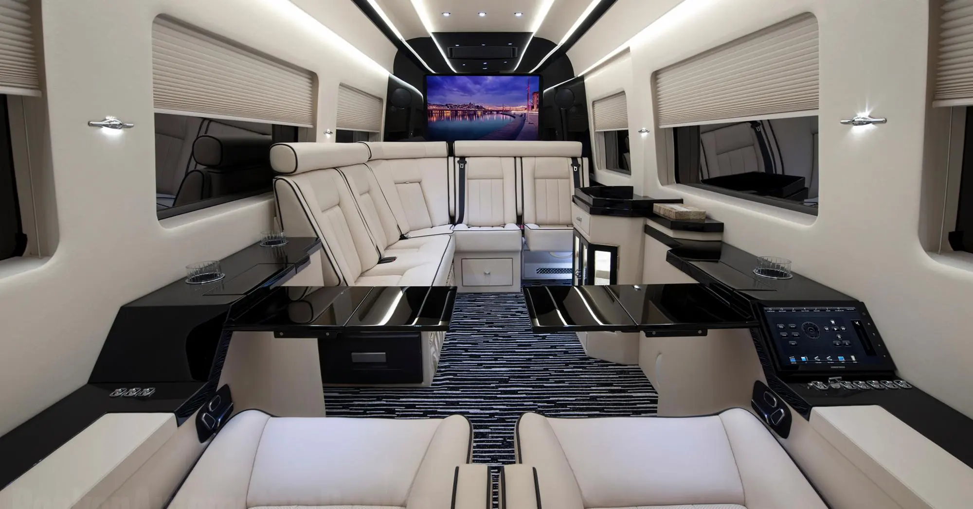 VIP Lounge Sprinter Sprinter — Marquee Chauffeur Portland chauffeur fleet, Up to 10 passengers, $190/hr